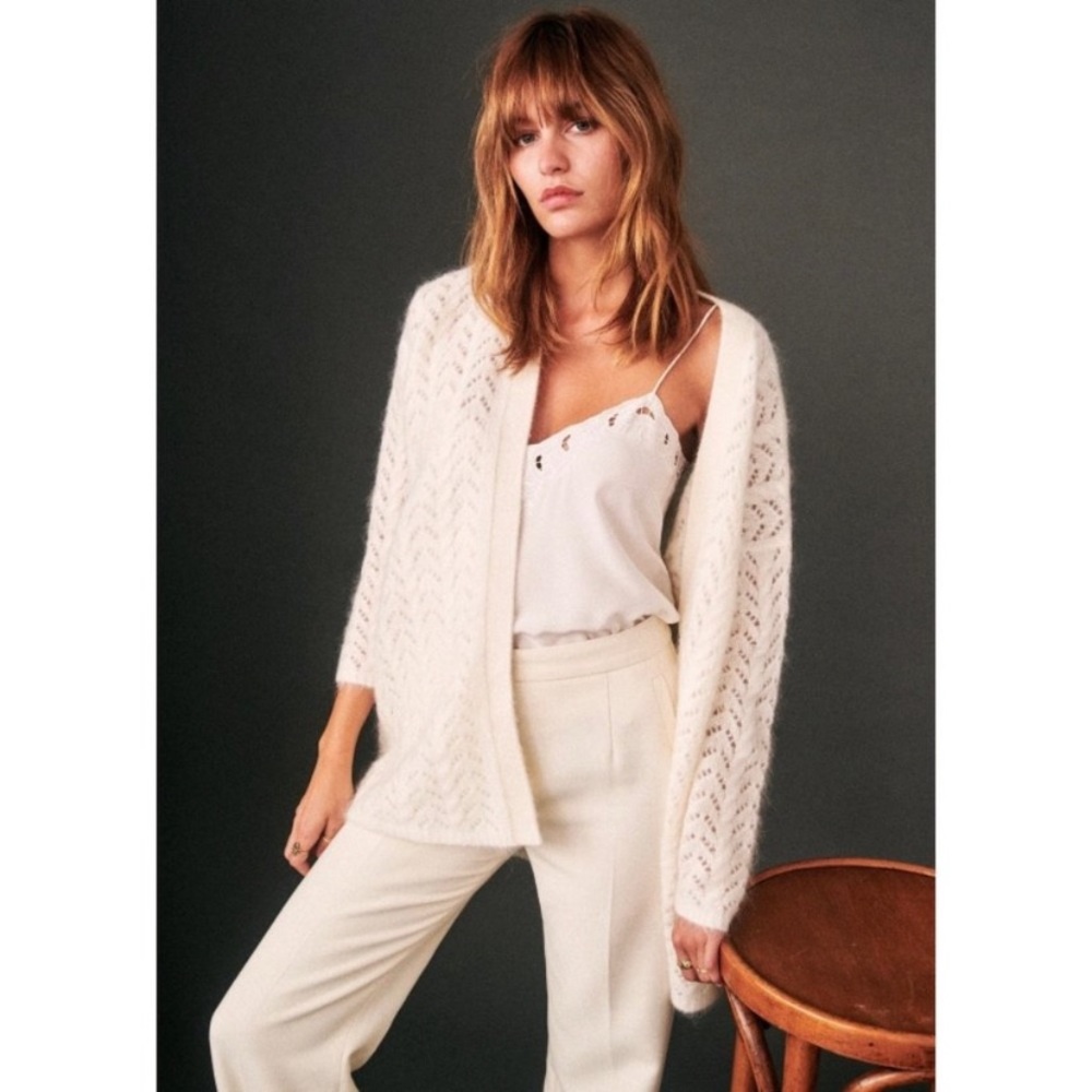 Sezane Mohair Wool Cardigan